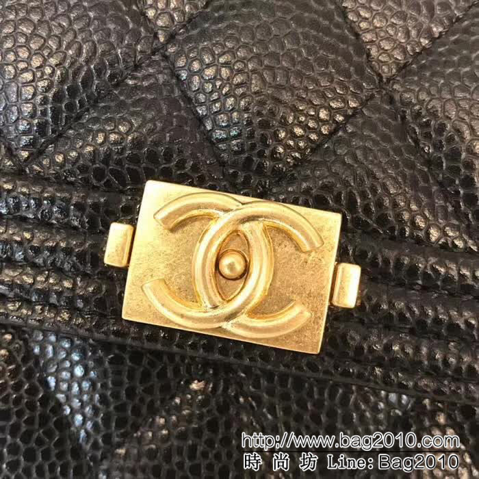 CHANEL香奈兒 經典系列 leboy短三折錢包 荔枝牛皮綾格紋 復古金扣 80734  DJC3146